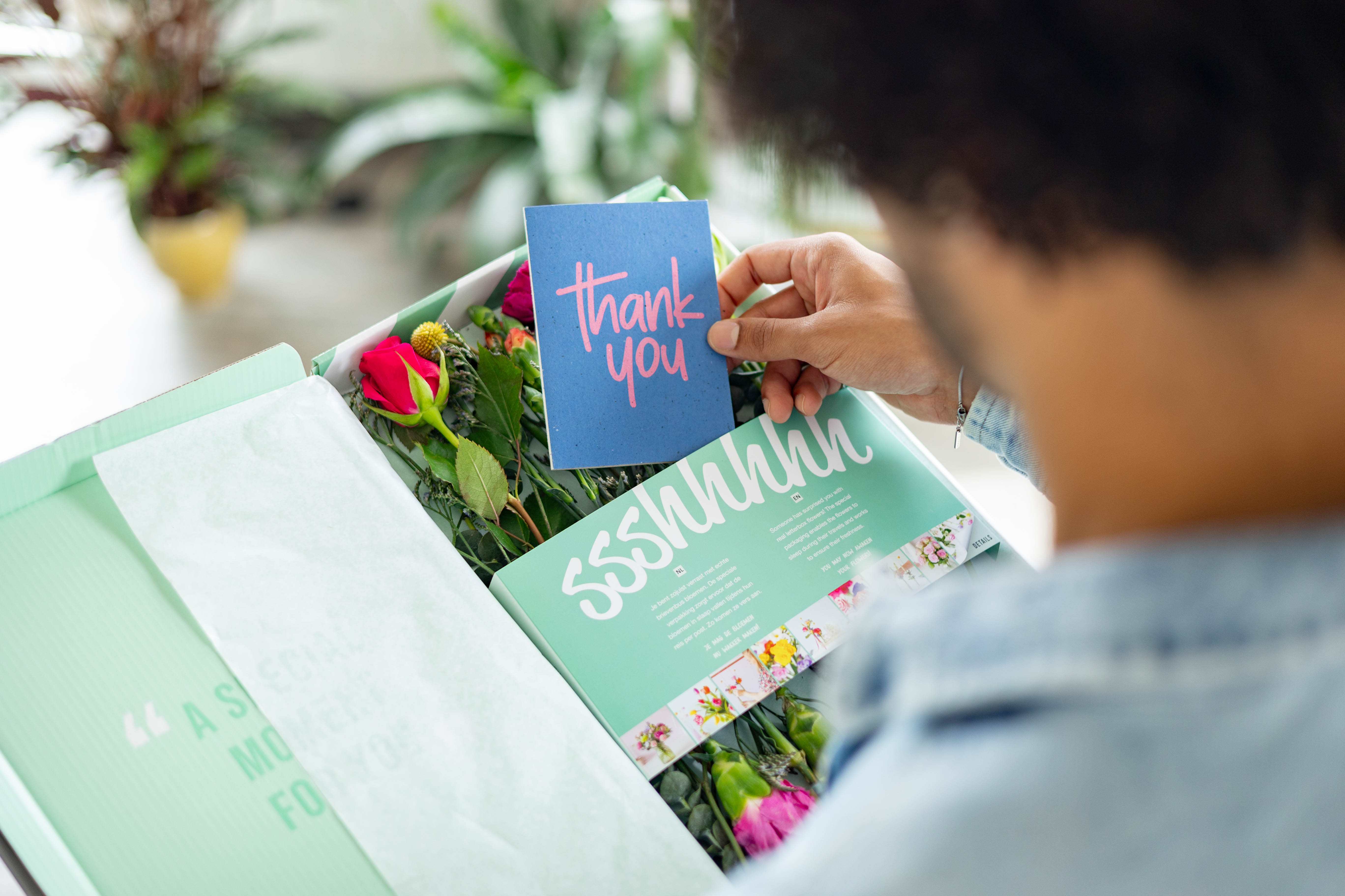 Thank you kaart in Bedankt cadeau