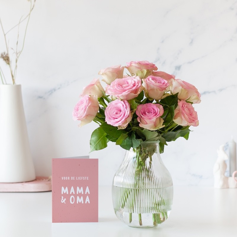 Roze Brievenbus Rozen | Moederdag Cadeau | Verras de liefste mama van de wereld met een cadeau door de brievenbus Brievenbusbloemen