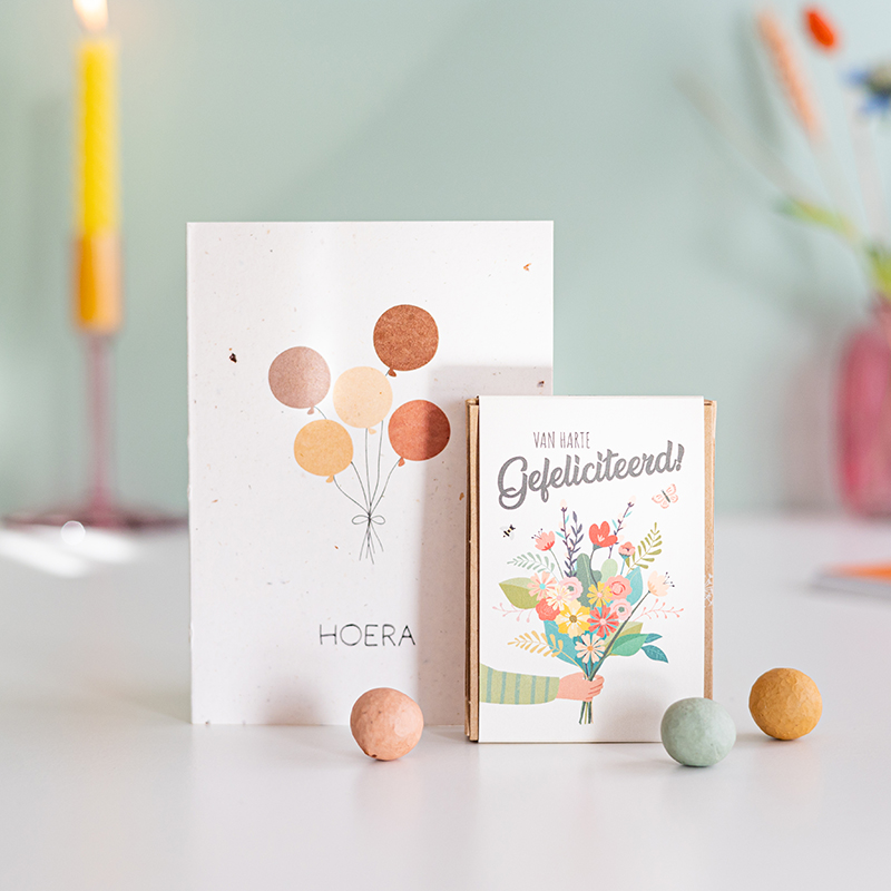 Zaaibommetjes Gefeliciteerd Verjaardag Brievenbusbloemen