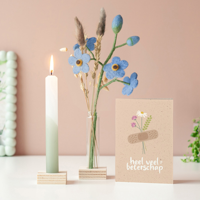 Lichtpuntje voor jou Beterschap Brievenbusbloemen