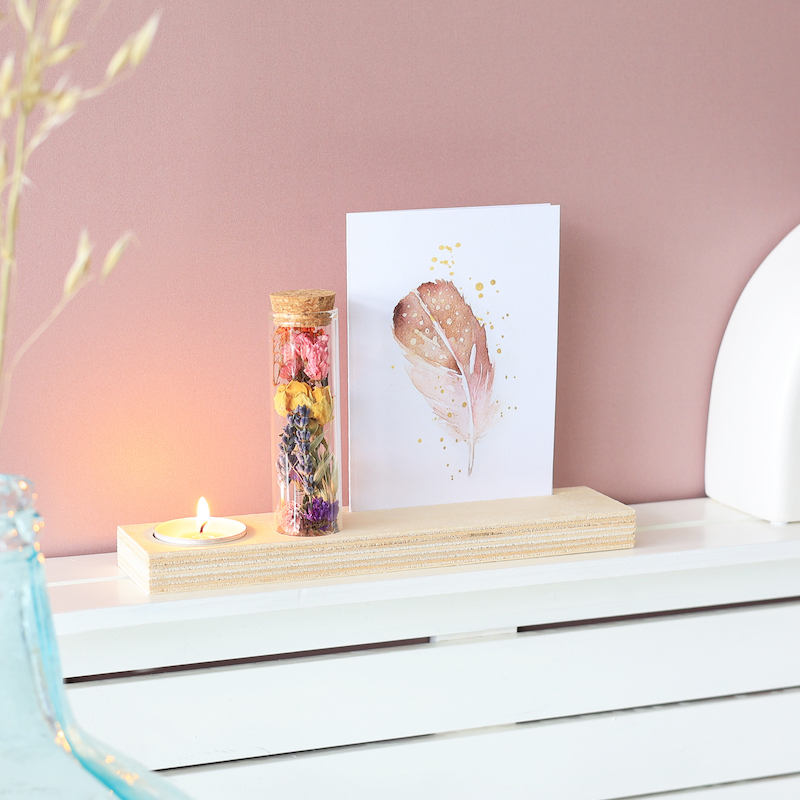 Bloomemory Candle | Brievenbus cadeau met droogbloemen | Bloemen die blijven Brievenbusbloemen
