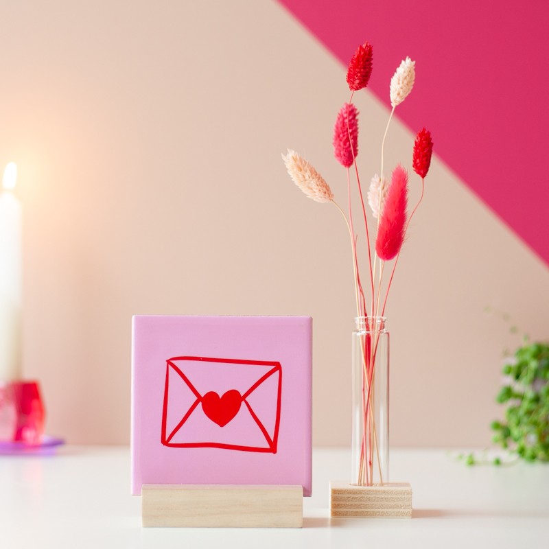 Tegeltje LiefsVaasje | Uniek brievenbus cadeau | Per post bezorgd Brievenbusbloemen