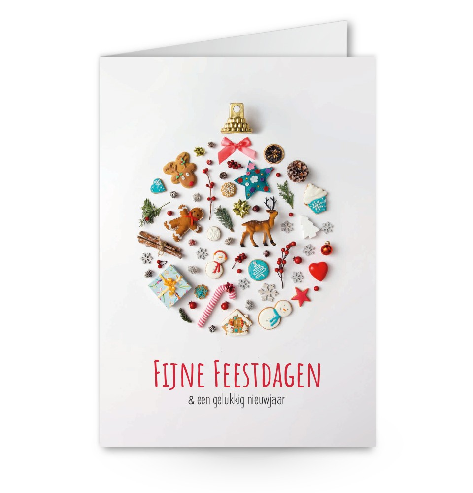 kaart met fijne feestdagen & een gelukkig nieuwjaar