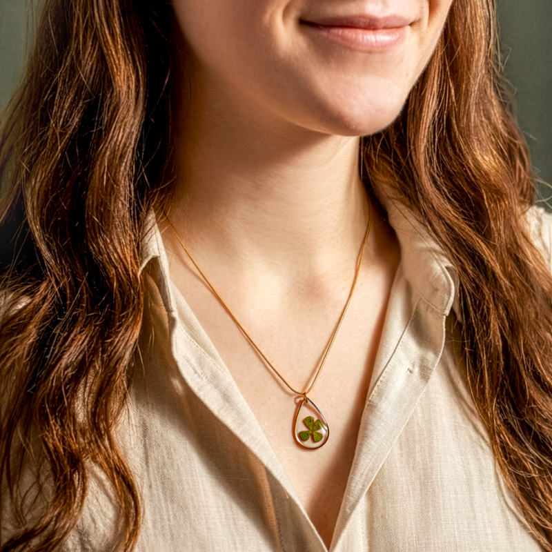 Geluksketting klavertje vier Brievenbusbloemen