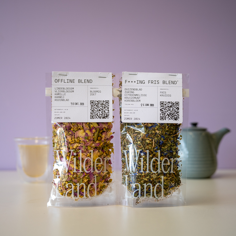 Thee cadeau Offline Blend en F***ing Fris Brievenbusbloemen